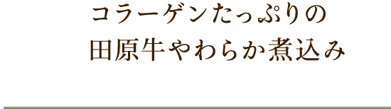 コラーゲンたっぷりの田原牛やわらか煮込み